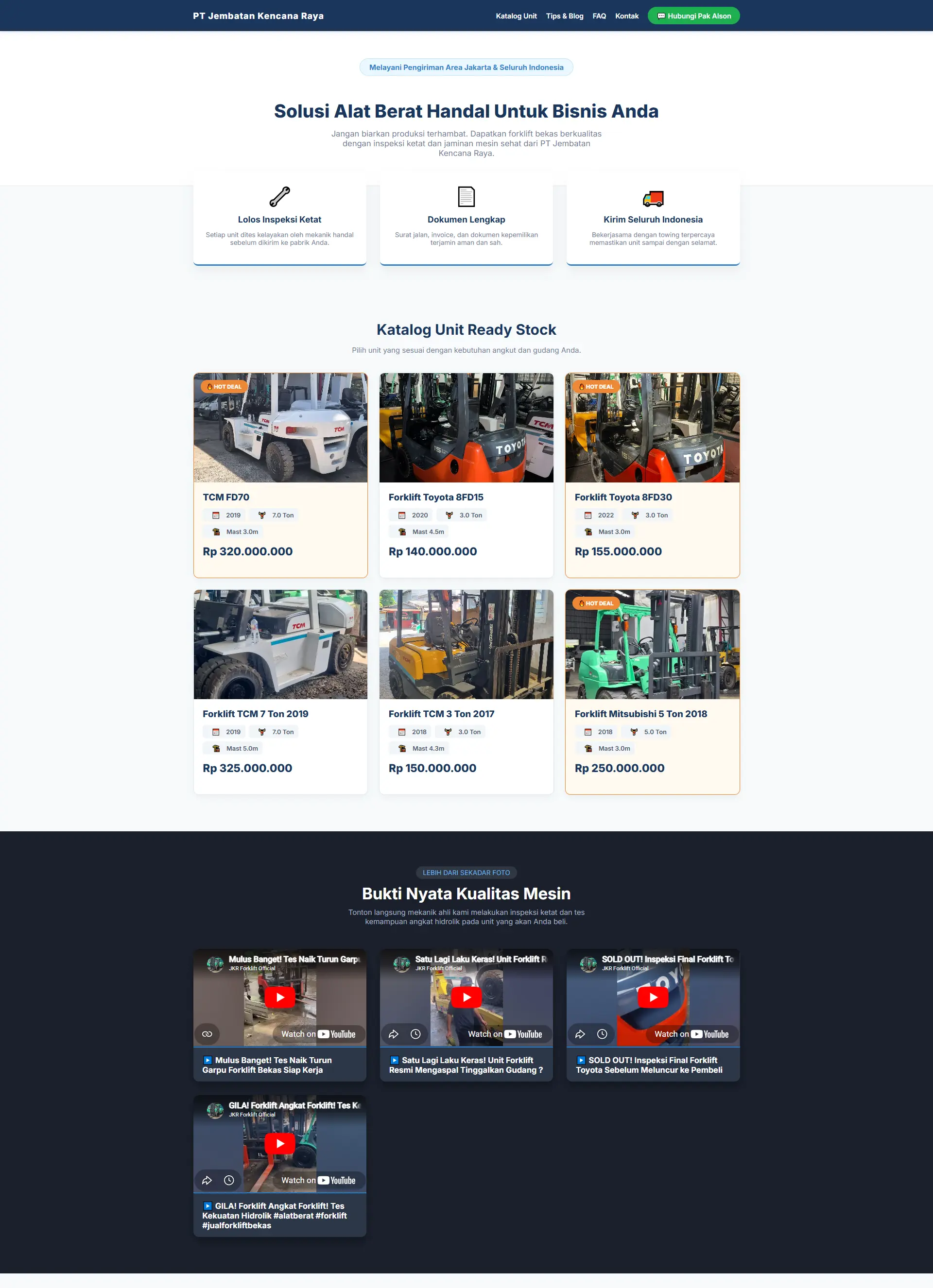 Website Jual Forklift